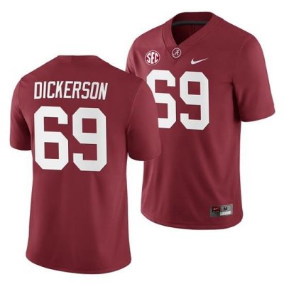 Alabama Crimson Tide Landon Dickerson Crimson 2019 Home Game Jersey NCAA Football