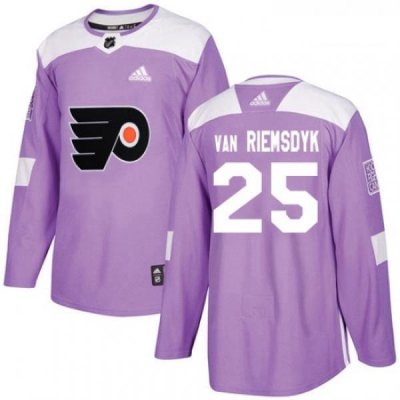 Youth Adidas Philadelphia Flyers 25 James Van Riemsdyk Authentic Purple Fights Cancer Practice NHL Jersey