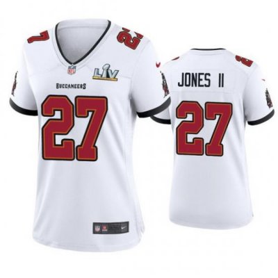 Women Ronald Jones Ii Buccaneers White Super Bowl Lv Game Jersey