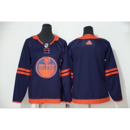 Oilers Blank Navy Women 50th Anniversary Adidas Jersey