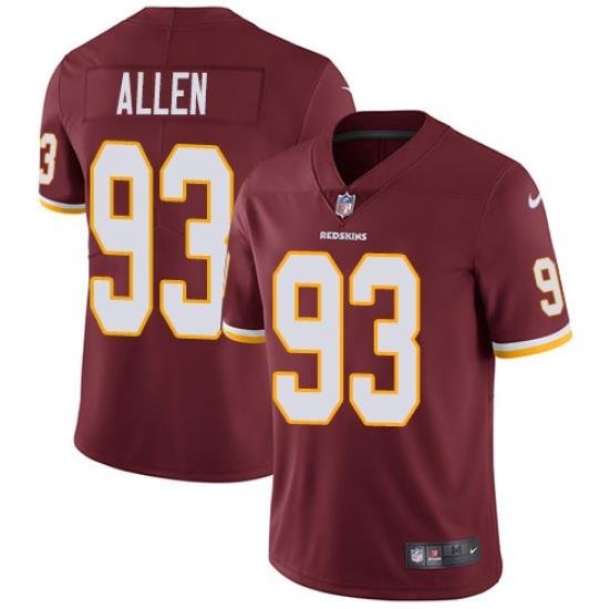 Nike Redskins #93 Jonathan Allen Burgundy Red Team Color Youth Stitched NFL Vapor Untouchable Limited Jersey