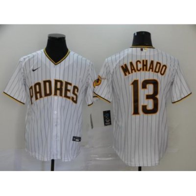 Padres 13 Manny Machado White Nike 2020 Cool Base Jersey