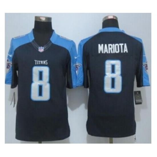 nike nfl jerseys tennessee titans 8 mariota dk.blue[nike limited][mariota]