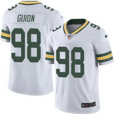 Nike Packers #98 Letroy Guion White Mens Stitched NFL Limited Rush Jersey