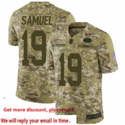 49ers 19 Deebo Samuel Camo Men Stitched Football Limited 2018 Salute To Service Jersey