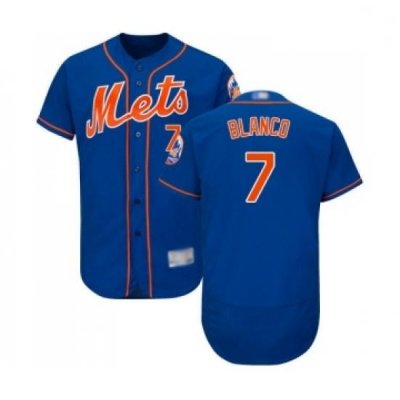 Mens New York Mets 7 Gregor Blanco Royal Blue Alternate Flex Base Authentic Collection Baseball Jersey