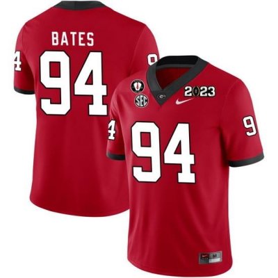 Men #94 Henry Bates Georgia Bulldogs 2022-23 CTP National Championship Football Jerseys