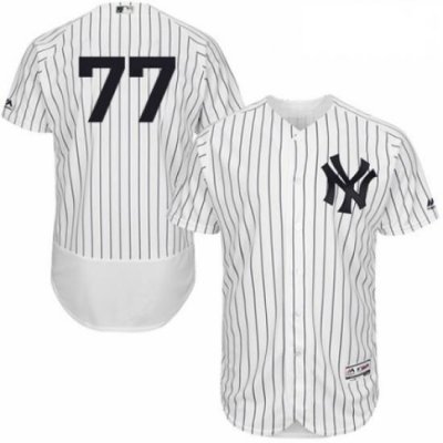 Mens Majestic NeW York Yankees 77 Clint Frazier White Home Flex Base Authentic Collection MLB Jersey