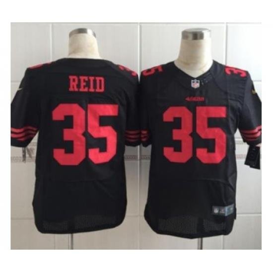 nike nfl jerseys san francisco 49ers 35 reid black[Elite]