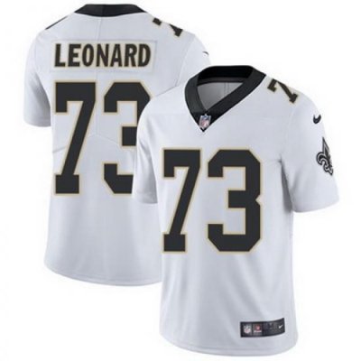 Nike Saints #73 Rick Leonard White Mens Stitched NFL Vapor Untouchable Limited Jersey