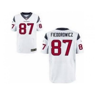 Nike Houston Texans 87 C.J. Fiedorowicz White Elite NFL Jersey