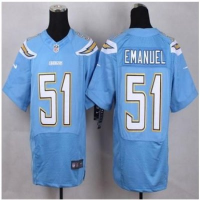 New San Diego Chrgers #51 Kyle Emanuel Electric Blue Alternate Men Stitched NFL New Elite Jersey