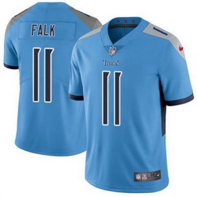 Nike Titans #11 Luke Falk Light Blue Team Color Mens Stitched NFL Vapor Untouchable Limited Jersey