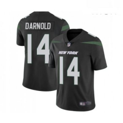 Mens New York Jets 14 Sam Darnold Black Alternate Vapor Untouchable Limited Player Football Jersey