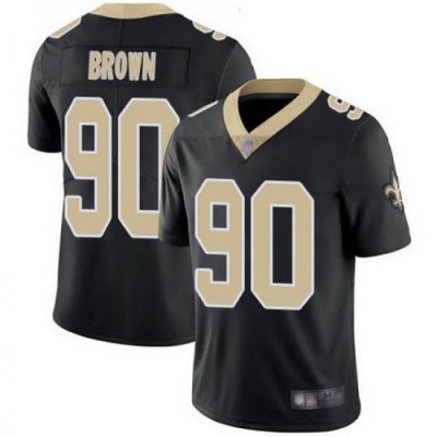 Saints #90 Malcom Brown Black Team Color Men Stitched Football Vapor Untouchable Limited Jersey