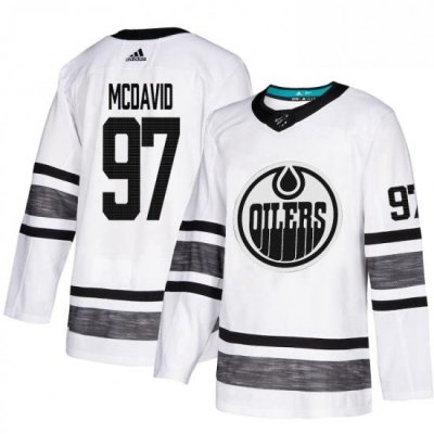 Mens Adidas Edmonton Oilers 97 Connor McDavid White 2019 All Star Game Parley Authentic Stitched NHL Jersey