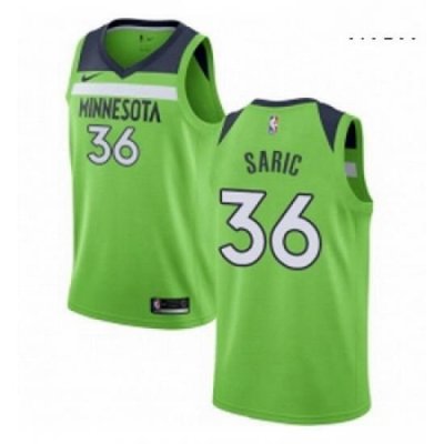 Mens Nike Minnesota Timberwolves 36 Dario Saric Swingman Green NBA Jersey Statement Edition