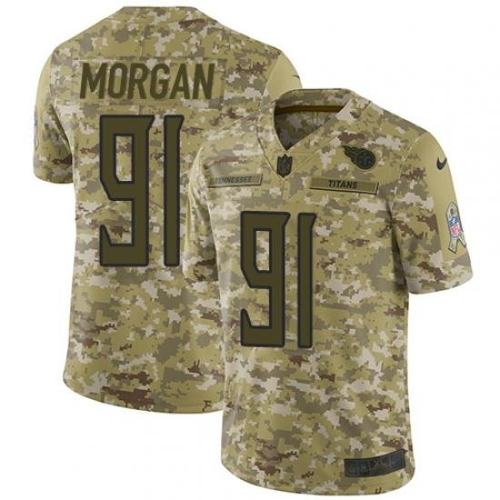 Nike Titans #91 Derrick Morgan Camo Men Stitched NFL Limited 2018 Salute To Service Jersey