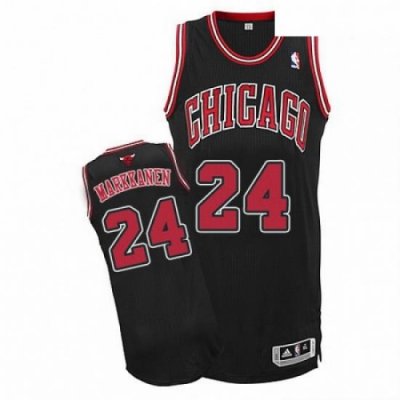 Mens Adidas Chicago Bulls 24 Lauri Markkanen Authentic Black Alternate NBA Jersey