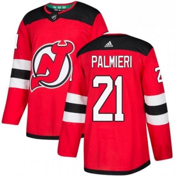 Mens Adidas New Jersey Devils 21 Kyle Palmieri Authentic Red Home NHL Jersey