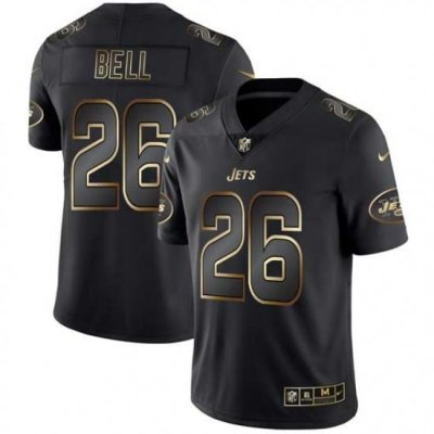 Nike Jets 26 LeVeon Bell Black Gold Vapor Untouchable Limited Jersey