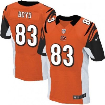 Mens Nike Cincinnati Bengals 83 Tyler Boyd Elite Orange Alternate NFL Jersey