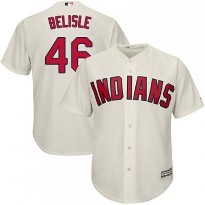 Youth Majestic Cleveland Indians 46 Matt Belisle Replica Cream Alternate 2 Cool Base MLB Jersey