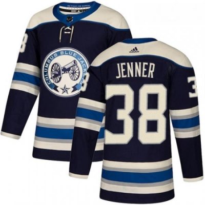 Youth Adidas Columbus Blue Jackets 38 Boone Jenner Authentic Navy Blue Alternate NHL Jersey