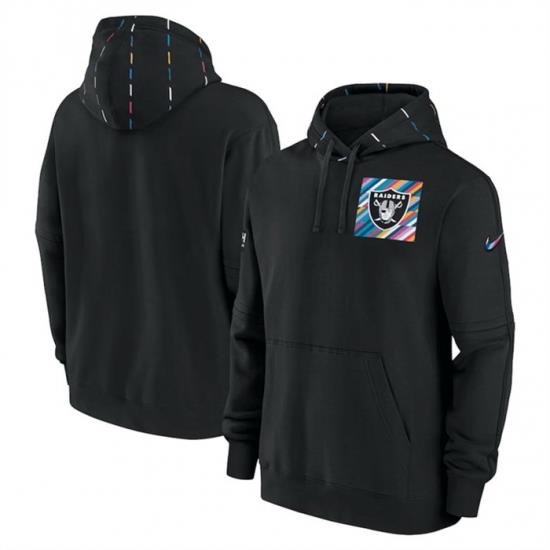 Men Las Vegas Raiders Black 2023 Crucial Catch Club Pullover Hoodie