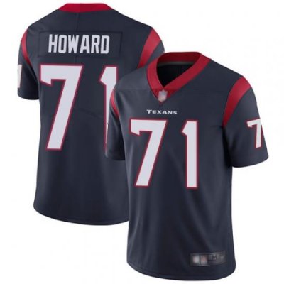 Texans 71 Tytus Howard Navy Blue Team Color Men Stitched Football Vapor Untouchable Limited Jersey