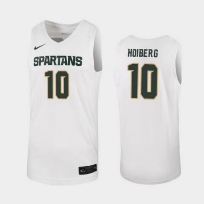 Michigan State Spartans Jack Hoiberg White Replica Men'S Jersey