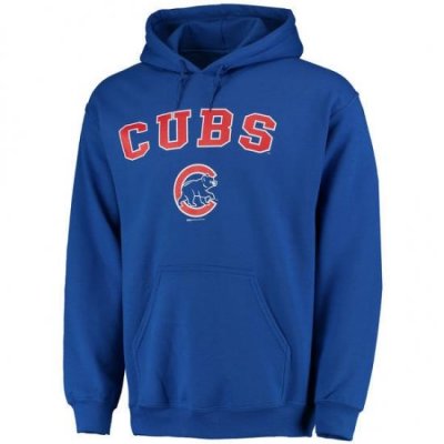 Men Chicago Cubs Royal Men Pullover Hoodie3