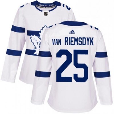 Womens Adidas Toronto Maple Leafs 25 James Van Riemsdyk Authentic White 2018 Stadium Series NHL Jersey