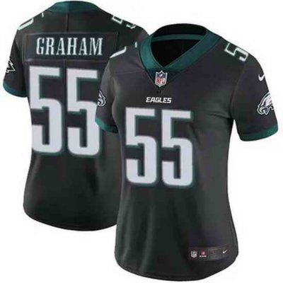 Women Philadelphia Eagles Brandon Graham #55 Black F U S E Stitched NFL Jersey