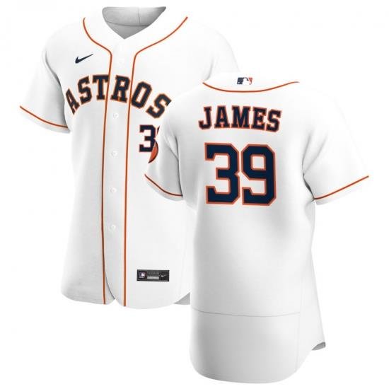 Men Houston Astros 39 Josh James Men Nike White Home 2020 Flex Base Player MLB Jersey