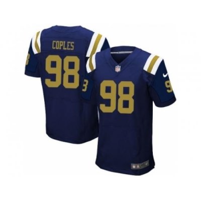 Nike New York Jets 98 Quinton Coples Blue Elite Alternate NFL Jersey