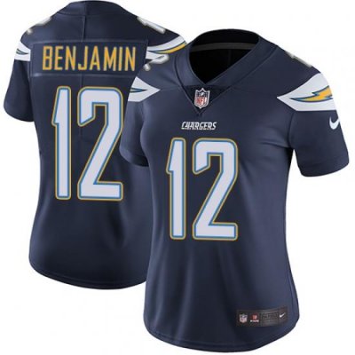 Nike Chargers #12 Travis Benjamin Navy Blue Team Color Womens Stitched NFL Vapor Untouchable Limited Jersey