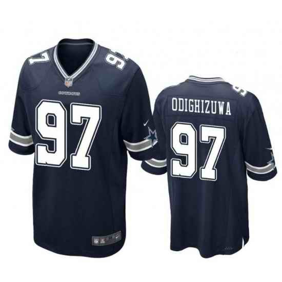 Men Dallas Cowboys Osa Odighizuwa #97 Blue Stitched NFL Jersey