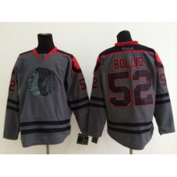 NHL chicago blackhawks #52 Brandon Bollig Charcoal Cross Check Jerseys