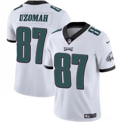 Youth Philadelphia Eagles 87 C J  Uzomah White Vapor Untouchable Limited Stitched Football Jersey