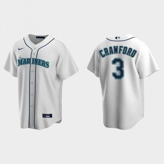 Men Seattle Mariners 3 J P  CraWford White Cool Base Stitched Jersey