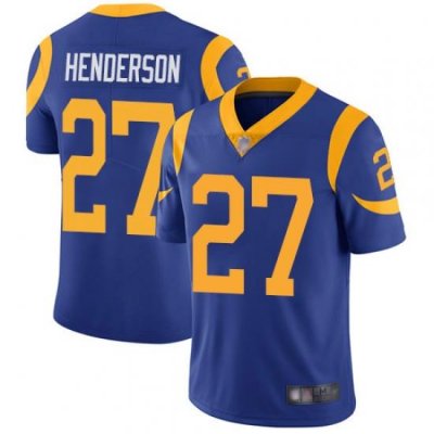 Rams 27 Darrell Henderson Royal Blue Alternate Men Stitched Football Vapor Untouchable Limited Jersey