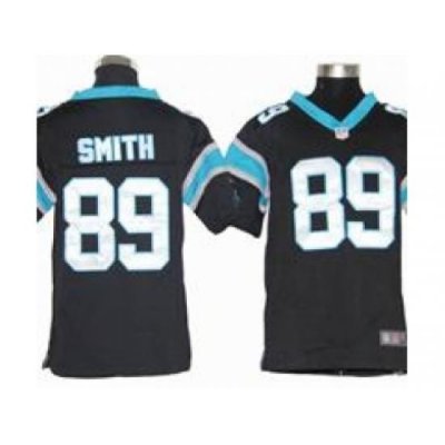 Youth Nike Carolina Panthers #89 Steve Smith Black Jerseys