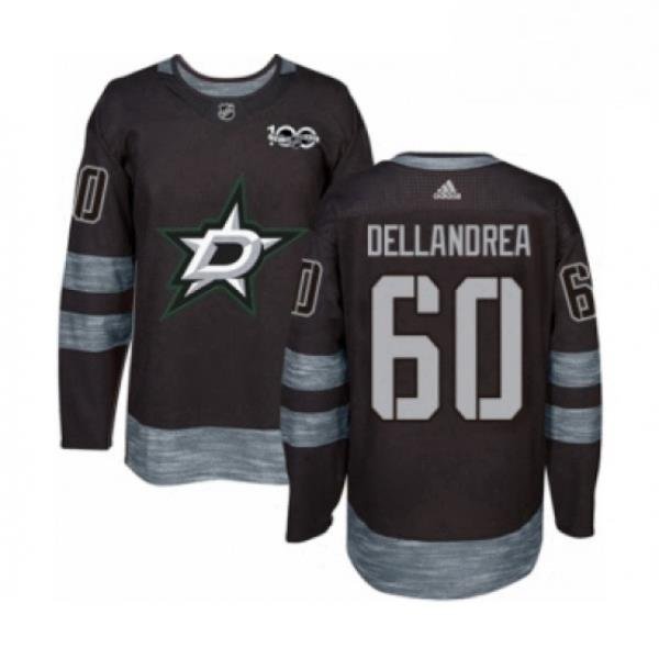 Mens Adidas Dallas Stars 60 Ty Dellandrea Authentic Black 1917 2017 100th Anniversary NHL Jersey