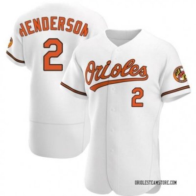 Men Baltimore Orioles Gunnar Henderson White Flex Base Stitched Nike Jerseys