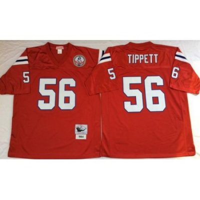 Mitchell And Ness patriots #56 andre tippett red Mens Throwback Stitched NFL Jersey