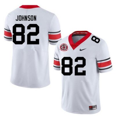 Men #82 Logan Johnson Georgia Bulldogs College Football Jerseys Sale-40th Anniversary