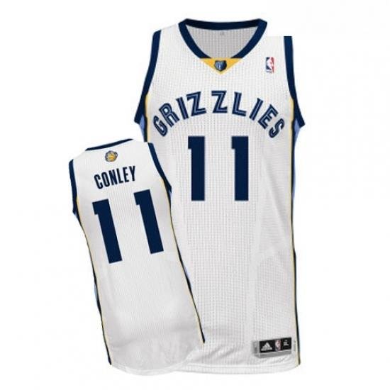 Womens Adidas Memphis Grizzlies 11 Mike Conley Authentic White Home NBA Jersey