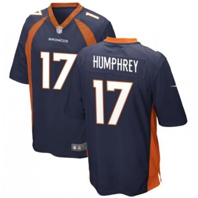 Men Denver Broncos 17 Lil 27Jordan Humphrey Navy Stitched Game Football Jersey