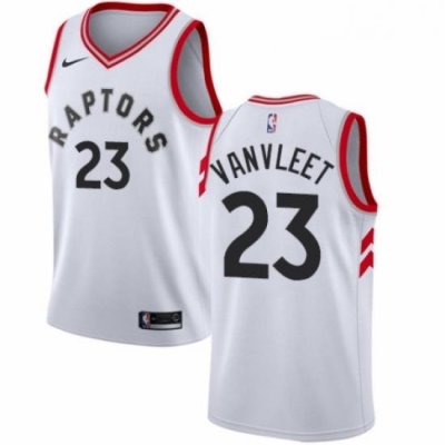 Mens Nike Toronto Raptors 23 Fred VanVleet Swingman White NBA Jersey Association Edition